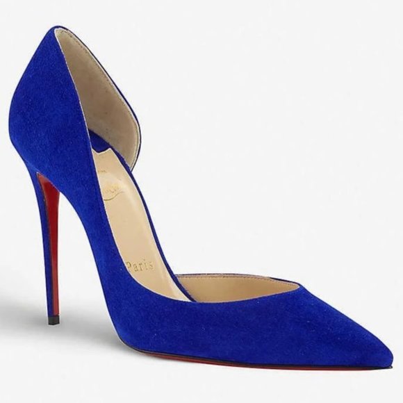 Christian Louboutin Shoes - Suede D'Orsay 'Iriza' Pumps by Christian Louboutin SIZE 6.5/EU 36.5